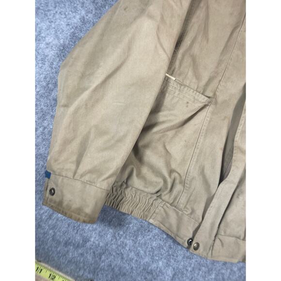 VINTAGE 90s Wrangler Jacket Men XL Brown Bomber Utility Boxy Streetwear Workwear - Picture 2 of 6